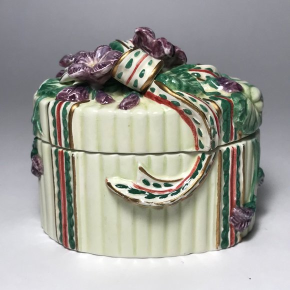 Vintage Fitz and Floyd Essentials Trinket Box Jewe - Picture 5 of 12